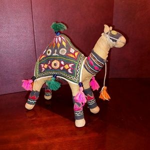 1970s Handcrafted Raj Indian Camel Embroidered Patchwork
